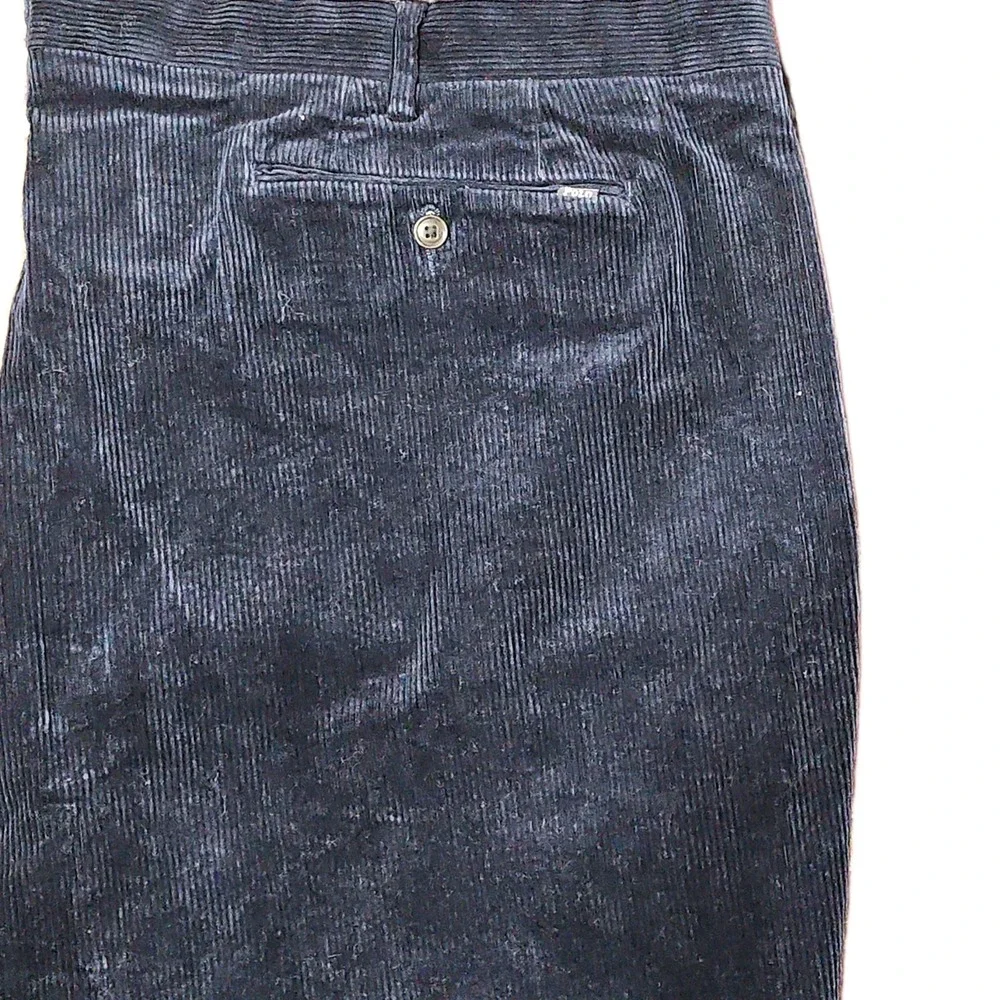 Polo Ralph Lauren Navy Blue Corduroy Pants Classic Fit Mens 50B x 30